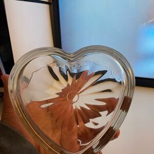 Heart-Shaped Glass Art Piece